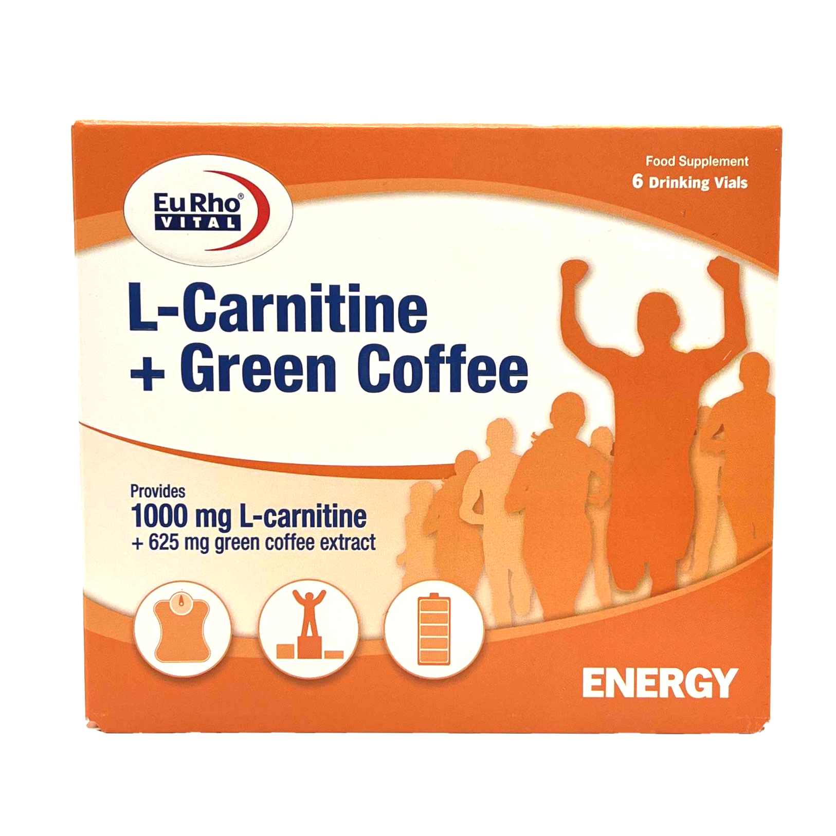 ویال ال کارنیتین و قهوه سبز یوروویتال Eurhovital L Carnitine And Green Coffee